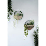 Decoratiune de perete Metal Green Panda, Alb - Verde, 30x5x30 cm