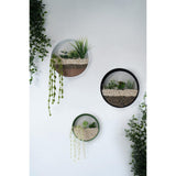 Decoratiune de perete Metal Green Panda, Negru - Alb - Verde, 30x5x30 cm