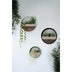 Decoratiune de perete Metal Green Panda, Negru - Alb - Verde, 30x5x30 cm, 3 bucati