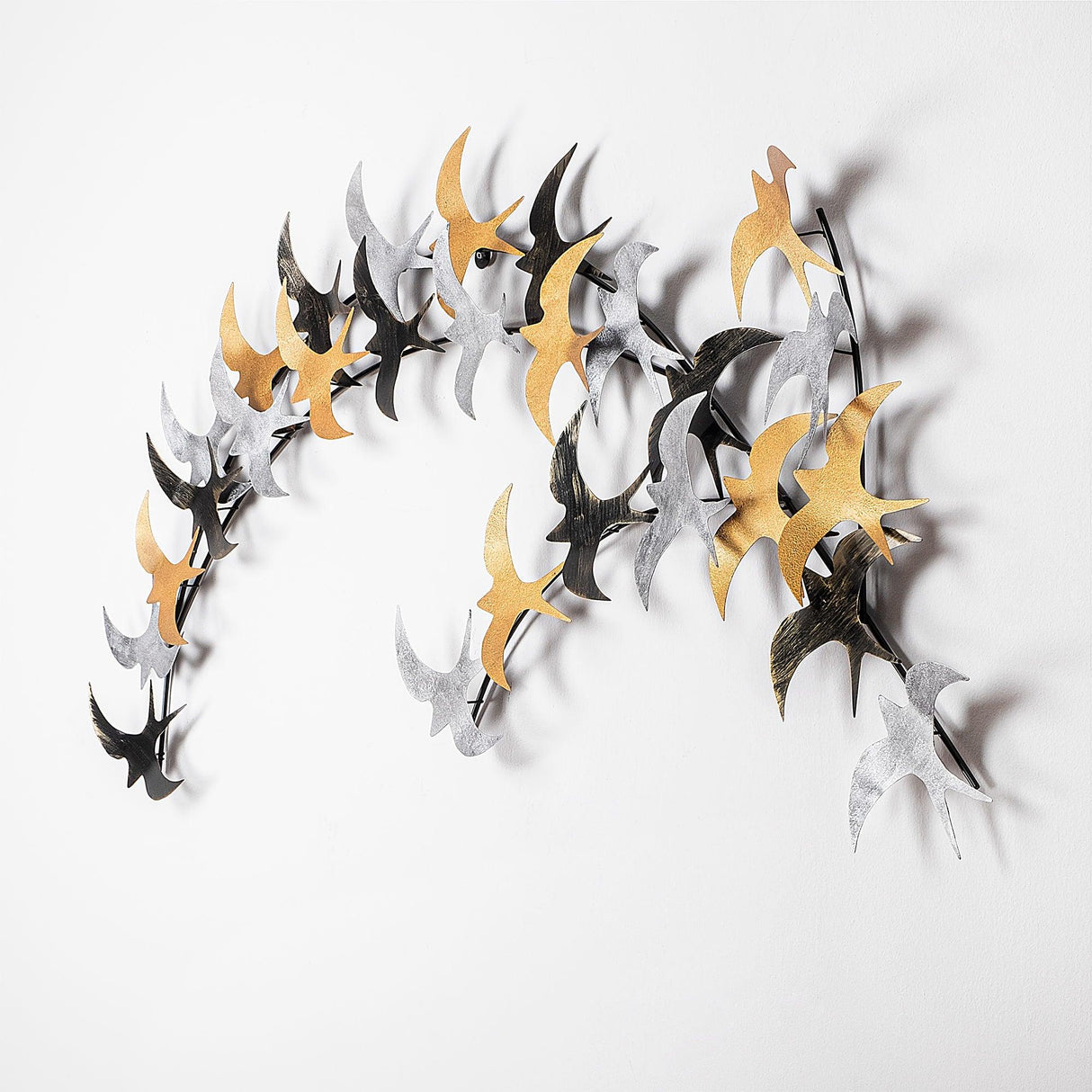 Decoratiune de perete Metal Kirlangiç, Multicolor, 62x137 cm