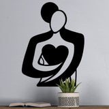 Decoratiune de perete Metal Love, Negru, 52x70 cm