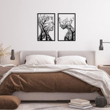 Decoratiune de perete Metal Lutuf, Negru, 64x86 cm
