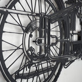 Decoratiune de perete Metal Motocicleta, Negru, 100x47 cm