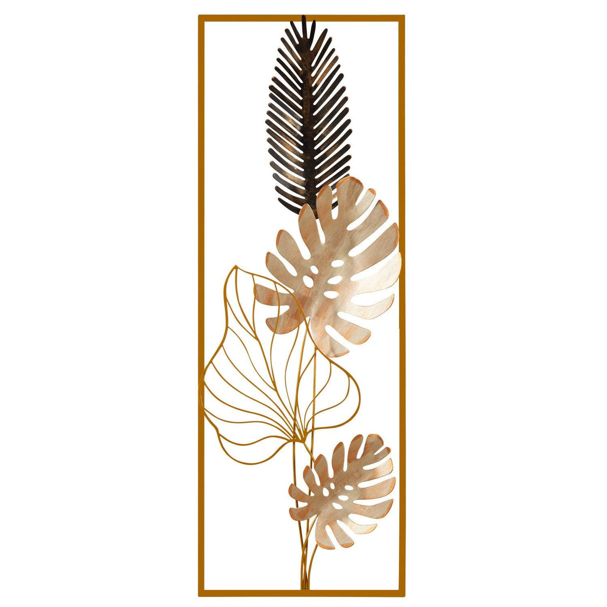 Decoratiune de perete Metal Nazo, Multicolor, 90x5x32 cm