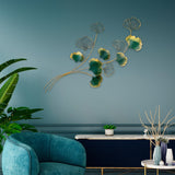 Decoratiune de perete Metal Okeyto, Multicolor, 120x100 cm