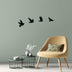 Decoratiune de perete metal Pigeons, Negru, 20x0,1x18 cm