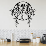 Decoratiune de perete Metal Sirayet, Negru, 44x45 cm