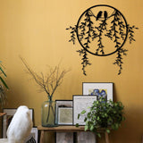 Decoratiune de perete Metal Sirayet, Negru, 44x45 cm