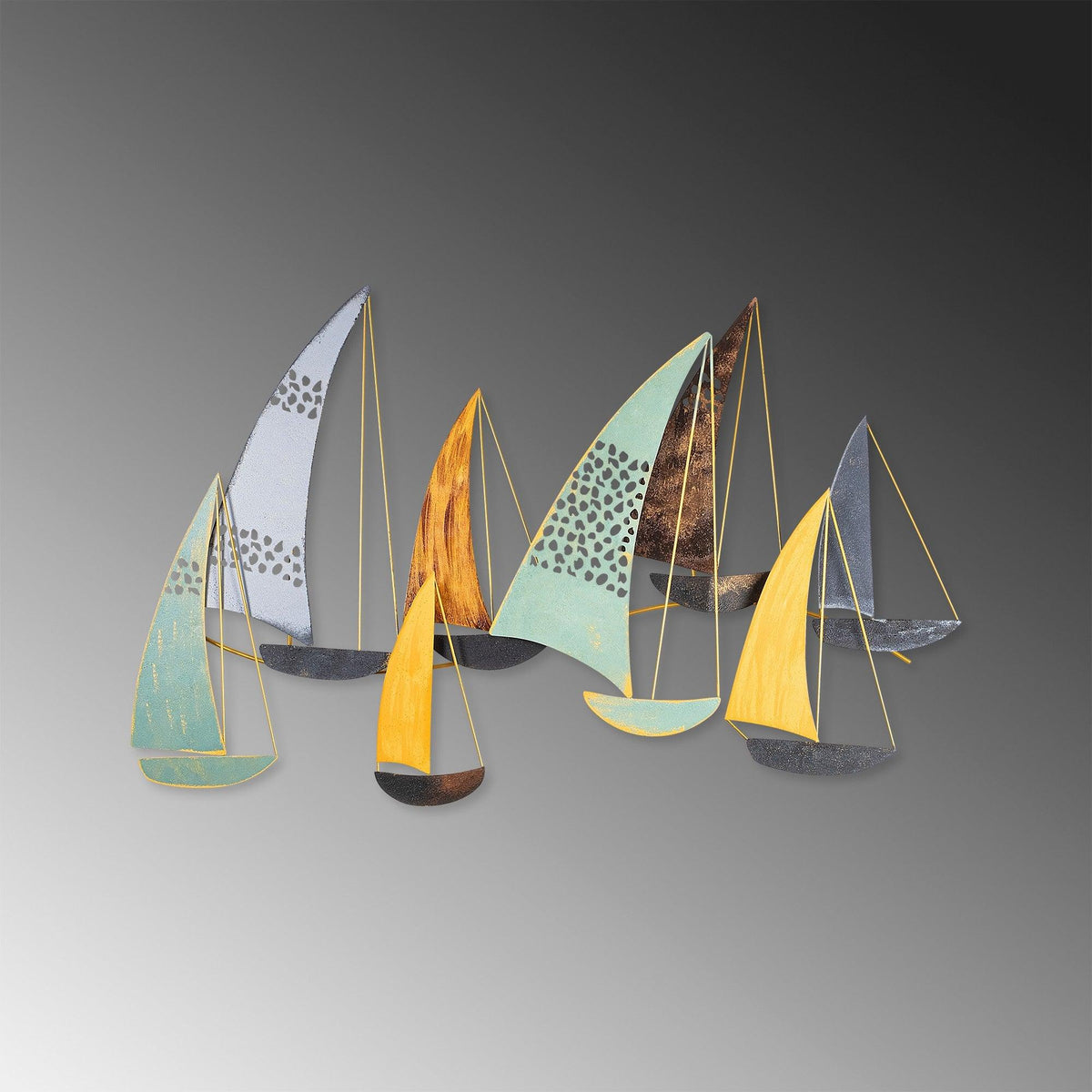 Decoratiune de perete Metal Soykan , Multicolor, 111 x 70 x 8 cm