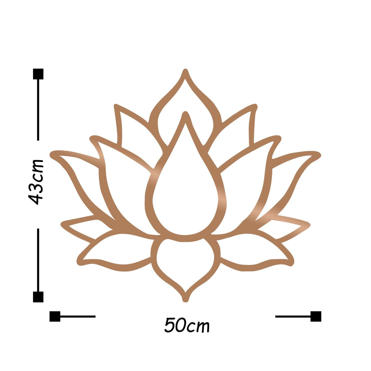 Decoratiune de perete Metal Tanelorn, Cupru, 43x50 cm