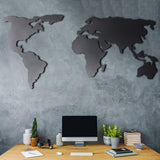 Decoratiune de perete Metal Tanelorn, Negru, 120x60 cm