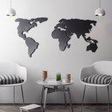 Decoratiune de perete Metal Tanelorn, Negru, 120x60 cm