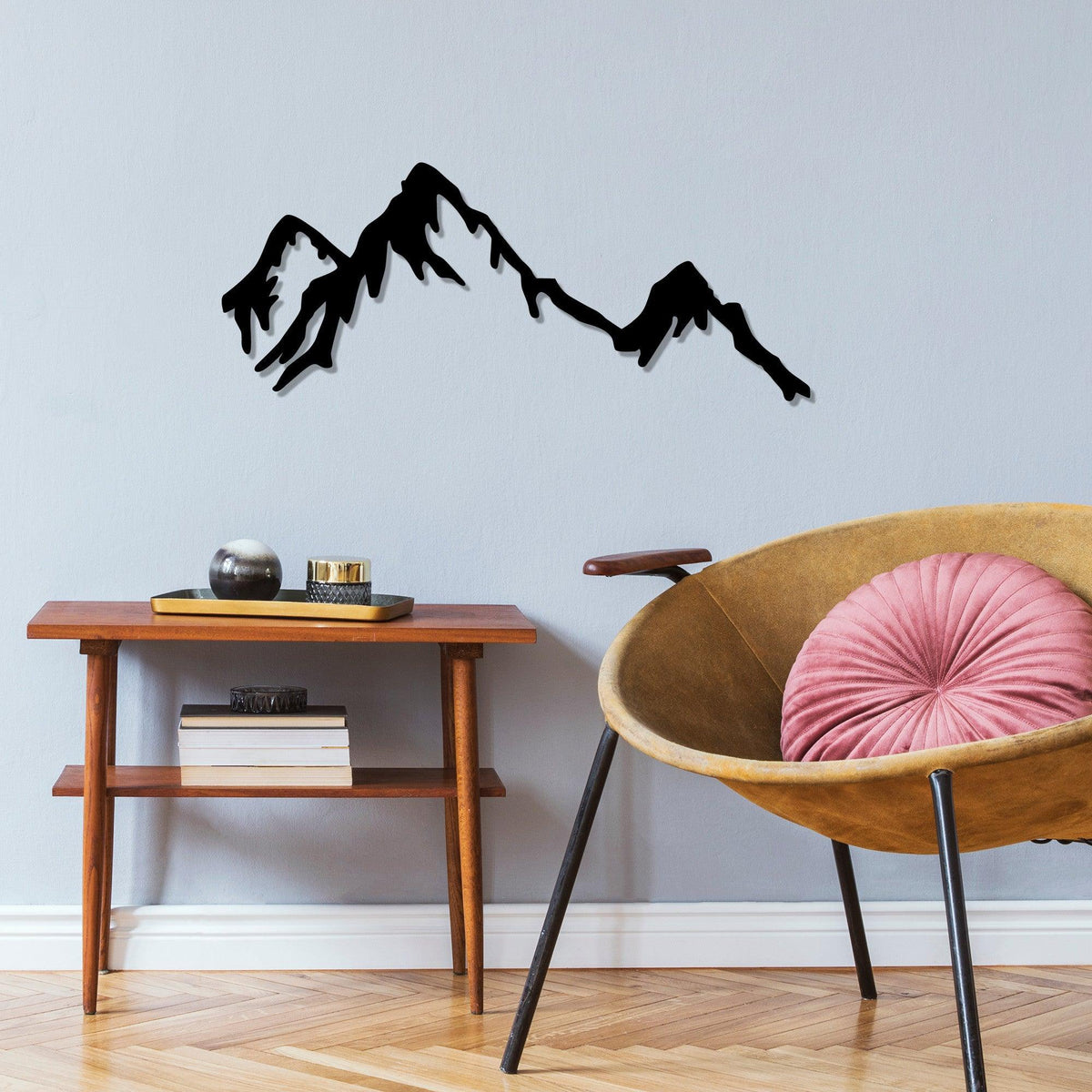 Decoratiune de perete Metal Tanelorn, Negru, 30x0.15x70 cm