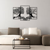 Decoratiune de perete Metal Tanelorn, Negru, 71x116 cm