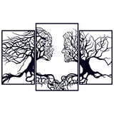 Decoratiune de perete Metal Tanelorn, Negru, 71x116 cm