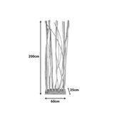 Decoratiune de podea din lemn teak-suar Barbin, Natur, 60x25x200 cm