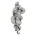Decorațiune metal Wall deco Bilem negru metal, 20x50 cm