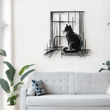 Decorațiune metal Wall deco Caten negru metal, 50x50 cm