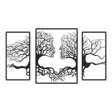 Decorațiune metal Wall deco Connecto set 3 piese negru metal, 38x50 cm