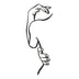 Decorațiune metal Wall deco Femalo negru metal, 20x50 cm