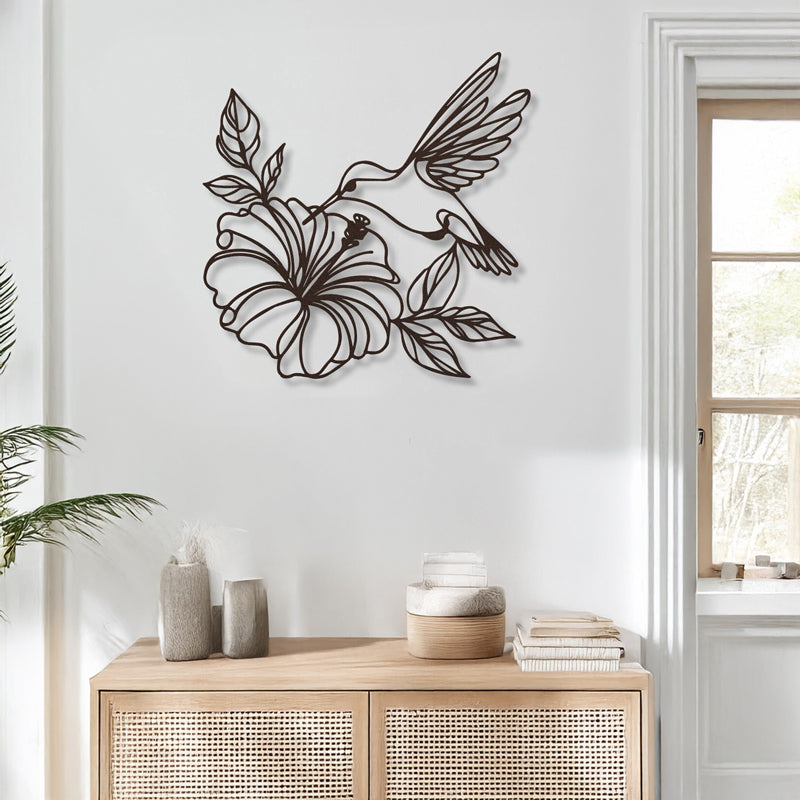 Decorațiune metal Wall deco Folou negru metal, 60x60 cm, imagine suplimentara