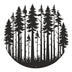 Decorațiune metal Wall deco Foren negru metal, Ø50x1 cm