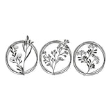 Decorațiune metal Wall deco Fremio set 3 piese negru metal, Ø80x1 cm