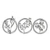 Decorațiune metal Wall deco Fremio set 3 piese negru metal, Ø80x1 cm