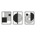Decorațiune metal Wall deco Harimia set 3 piese negru metal, 37x50 cm