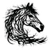 Decorațiune metal Wall deco Horsy negru metal, 60x60 cm