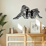 Decorațiune metal Wall deco Innero negru metal, 50x25 cm