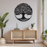 Decorațiune metal Wall deco Lifeto negru metal, Ø80x1 cm