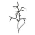 Decorațiune metal Wall deco Lovia negru metal, 28x50 cm