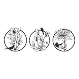 Decorațiune metal Wall deco Renka set 3 piese negru metal, Ø30x1 cm