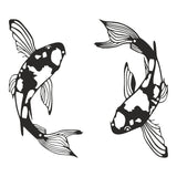 Decorațiune metal Wall deco Set of 2 pieces Konda negru metal, 17x32 cm