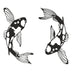 Decorațiune metal Wall deco Set of 2 pieces Konda negru metal, 17x32 cm