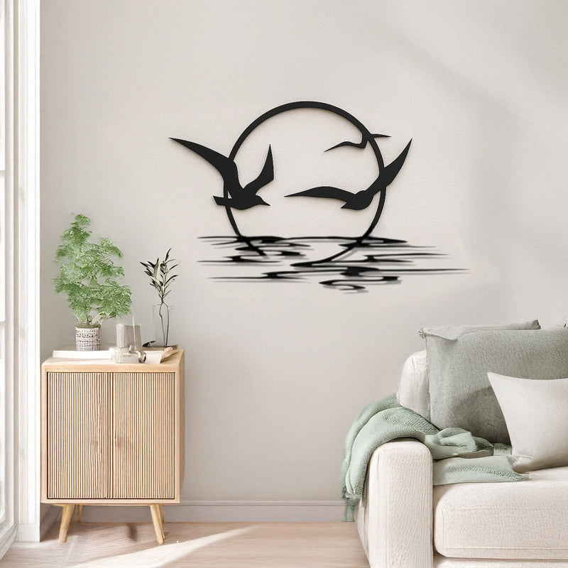 Decorațiune metal Wall deco Sunsy negru metal, 40x60 cm