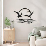 Decorațiune metal Wall deco Sunsy negru metal, 40x60 cm