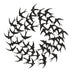 Decorațiune metal Wall deco Swarm negru metal, Ø50x1 cm