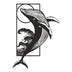 Decorațiune metal Wall deco Whale negru metal, 38x50 cm