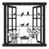 Decorațiune metal Wall deco Windo negru metal, 50x50 cm