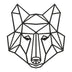 Decorațiune metal Wall deco Wolfo negru metal, 40x40 cm