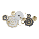 Decoratiune perete din metal Melin, Auriu, 127x63x6 cm