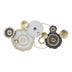 Decoratiune perete din metal Melin, Auriu, 127x63x6 cm