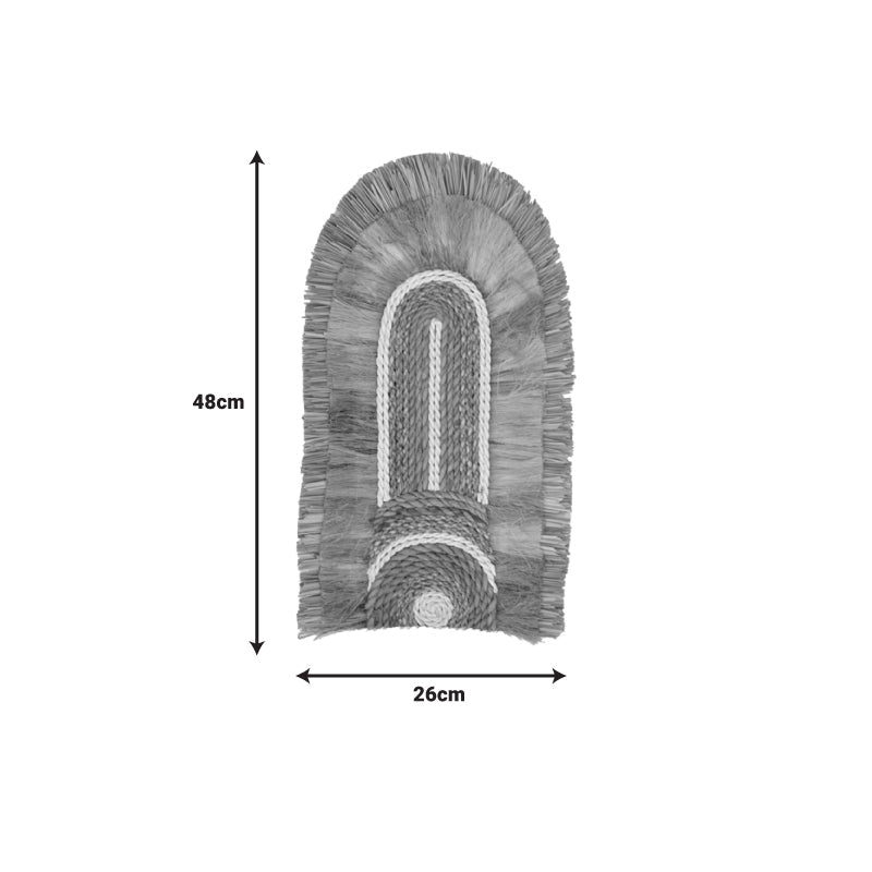 Decoratiune perete Earsy I, mat Natural, 48x26x8 cm