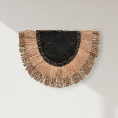 Decoratiune perete Pedrine abaca, Natural, 85x60x6 cm