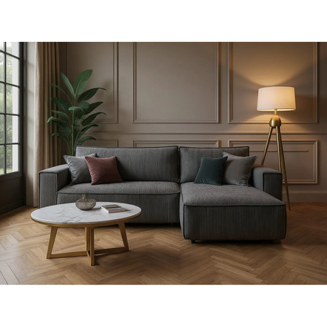 Canapea extensibilă 3 locuri cu depozitare Armando, Colț, Diverse culori, 240x147x85 cm