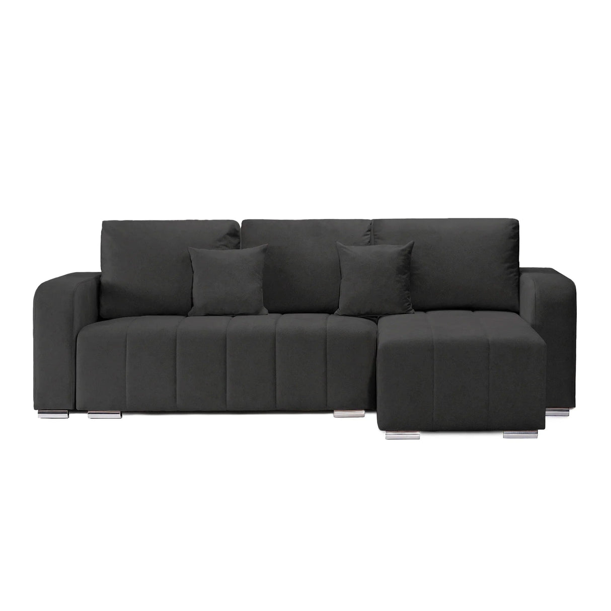 Canapea extensibilă 3 locuri cu depozitare Armando, Colț, Diverse culori, 240x147x85 cm - Gri închis | SKU: Diego CU-2SBD/WHS019-WHS019-WHS019 | Canapea extensibilă 3 locuri cu depozitare Armando, Colț, 240x147x85 cm, varianta Gri închis, produs pentru amenajarea locuinței, disponibil online în România la CasaMob