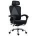 Director scaun de birou cu suport pentru picioare, plasa, negru, 62x124x58 cm