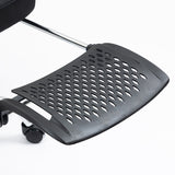 Director scaun de birou cu suport pentru picioare, plasa, negru, 62x124x58 cm